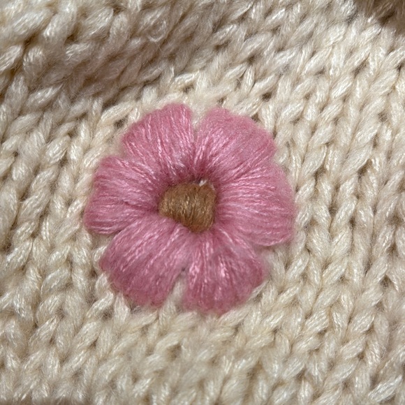 FRNCH Taya Cream Floral Knit Sweater - Picture 7 of 7